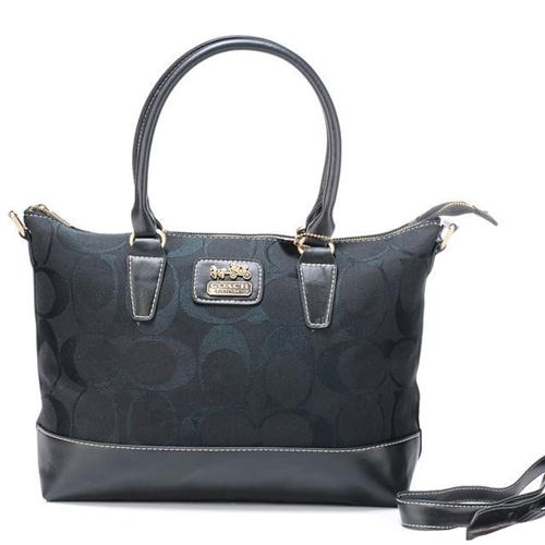 Coach Logo In Monogram Medium Grey Totes BOB - Click Image to Close